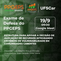 Exame de Defesa de Discente do PPGEP-So